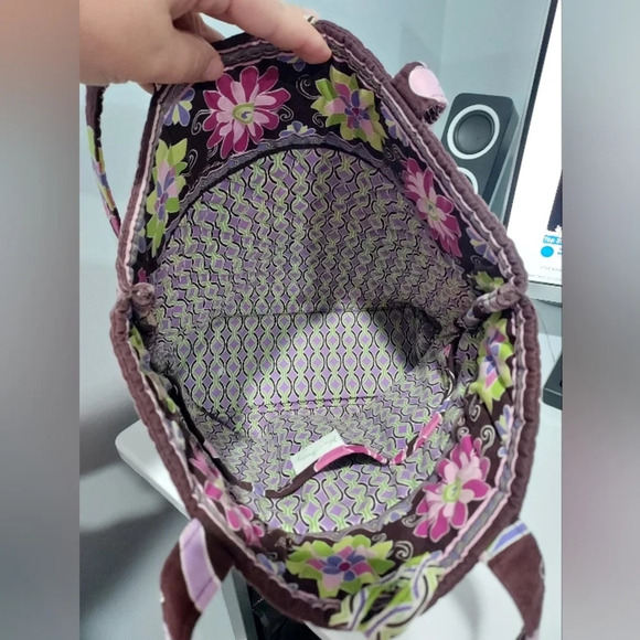 Vera Bradley Purple Punch Tote with Toggle Closure Bag - Picture 10 of 10